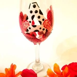 -SOLD-Letter A Wine Glass